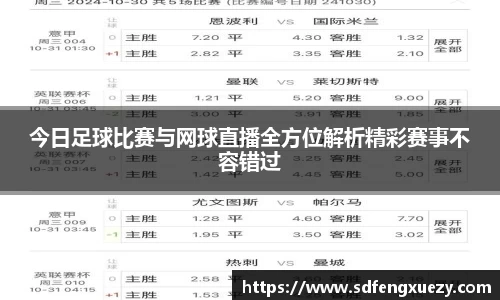 今日足球比赛与网球直播全方位解析精彩赛事不容错过
