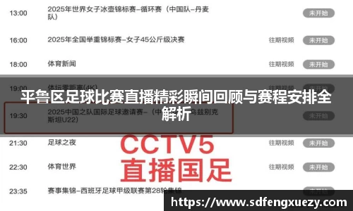 平鲁区足球比赛直播精彩瞬间回顾与赛程安排全解析