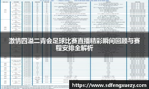 激情四溢二青会足球比赛直播精彩瞬间回顾与赛程安排全解析