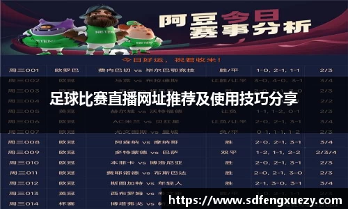 足球比赛直播网址推荐及使用技巧分享