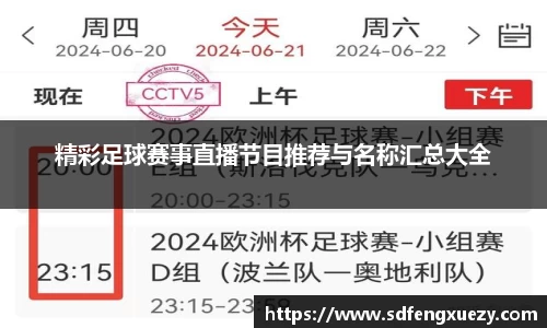 精彩足球赛事直播节目推荐与名称汇总大全