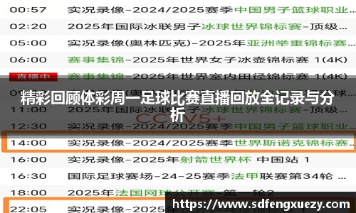 精彩回顾体彩周一足球比赛直播回放全记录与分析